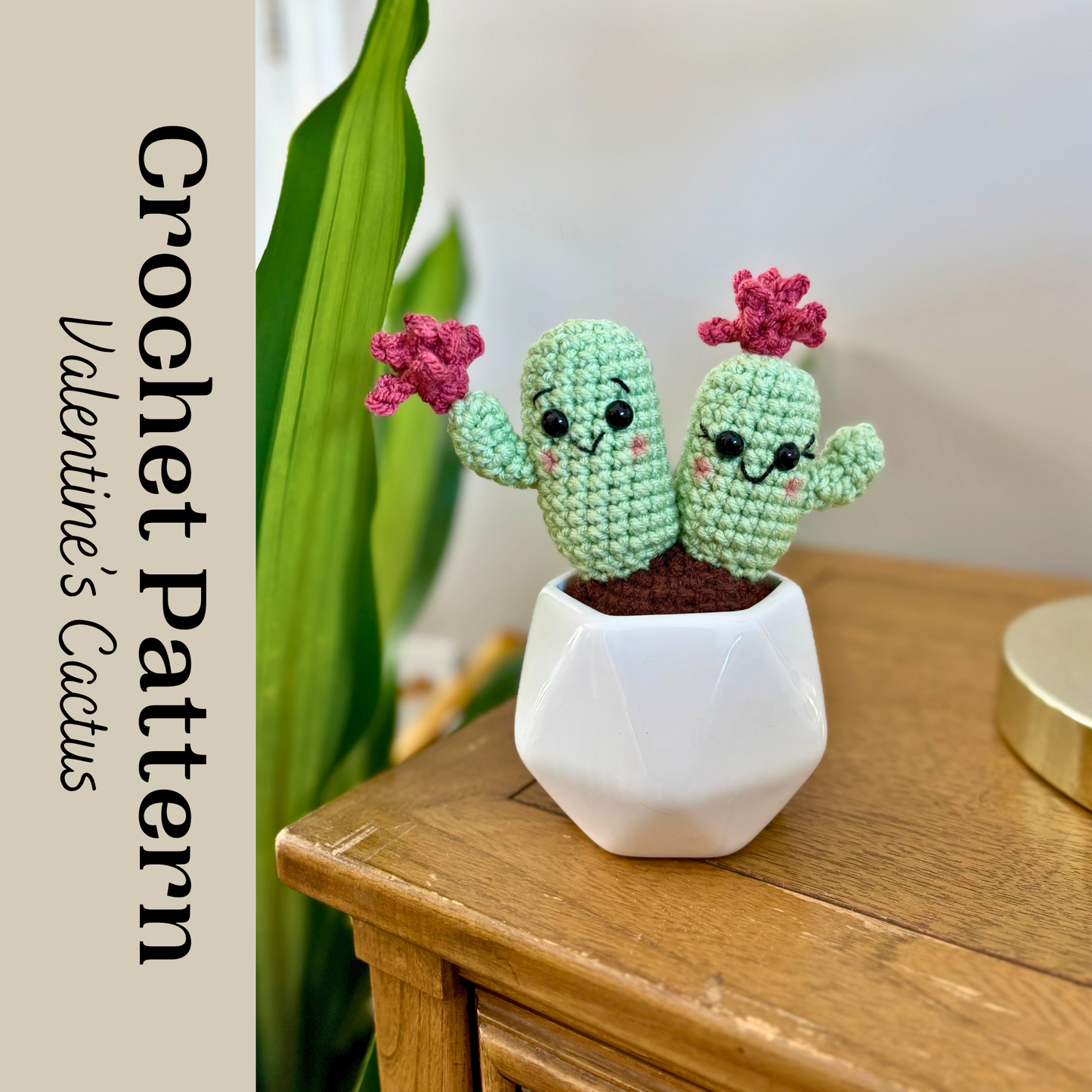 Valentine's Cactus Crochet Pattern