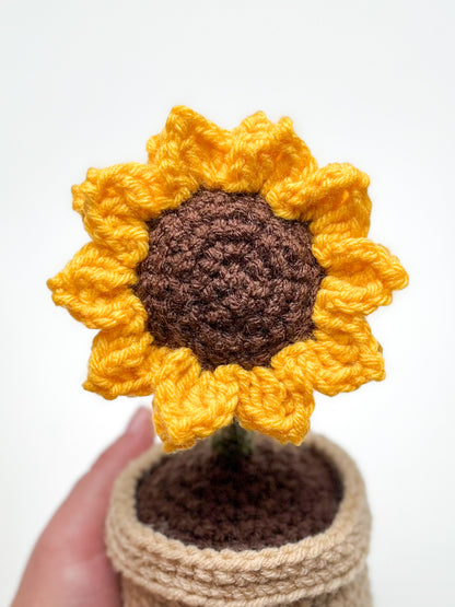 Mini Sunflower Buddy Crochet Pattern