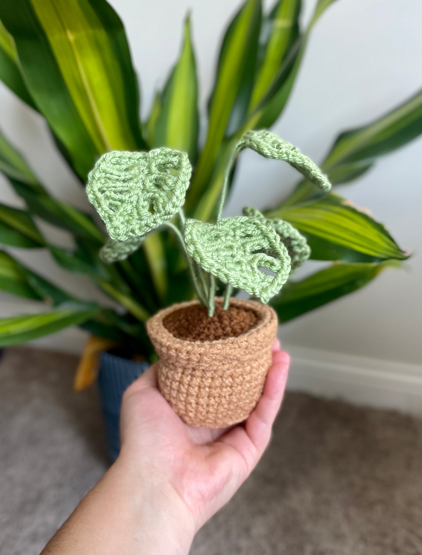 Mini Monstera Plant Crochet Pattern