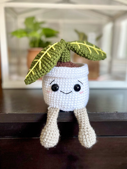 Grinning Green Plant Buddy Crochet Pattern